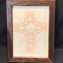 Load image into Gallery viewer, Vintage Shuttle Tatted Cross
